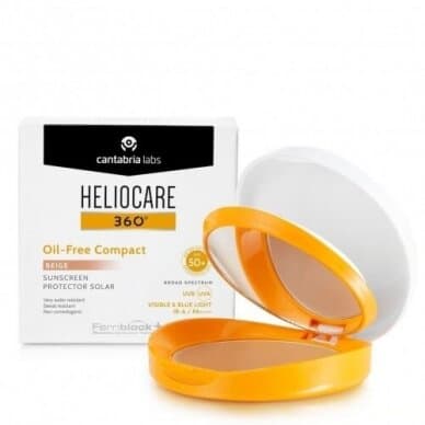 Heliocare 360 Oil-Free apsauginė kompaktinė pudra SPF50 10 g (Beige)